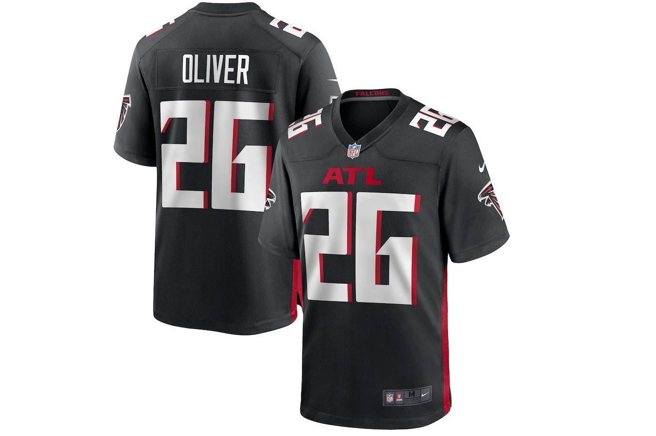 Men Atlanta Falcons #26 Isaiah Oliver Nike Black Game NFL Jersey->atlanta falcons->NFL Jersey